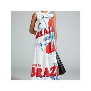 Farm Rio Sleeveless Brazil Maxi Dress- XS Petite NWT